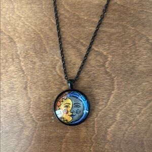 Sun and Moon Pendant Necklace